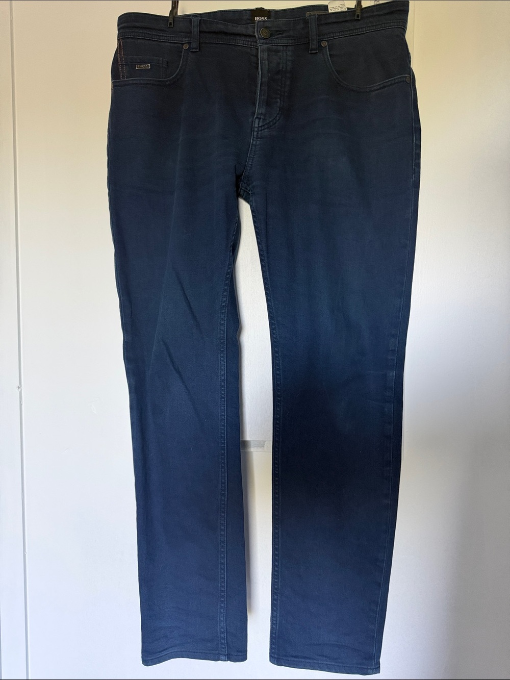 BOSS Men's Navy Straight Jeans
